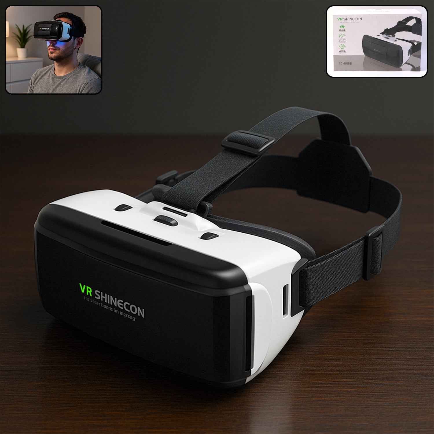 3D VR Virtual Reality Headset – Adjustable Lenses & Comfort Fit