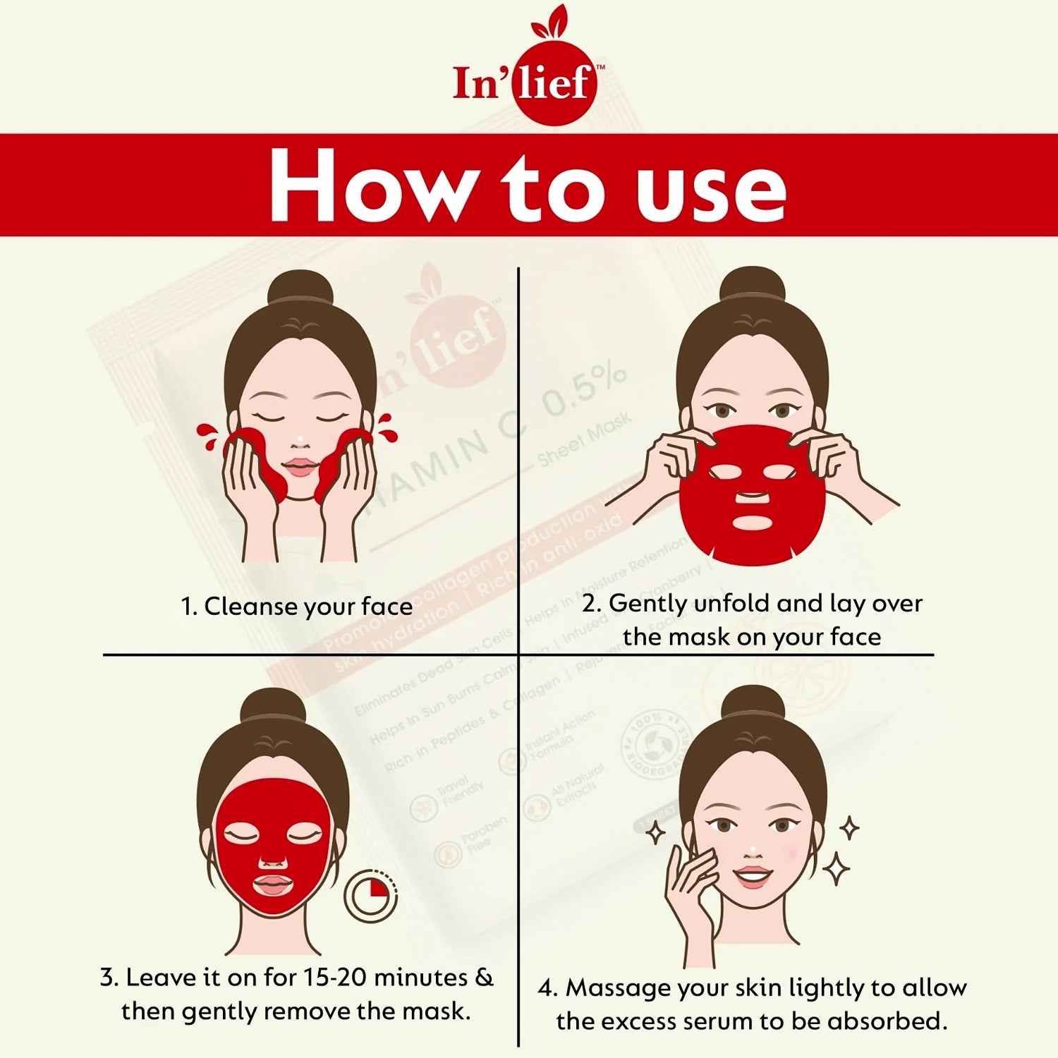 Vitamin C Facial Sheet Mask – Hydrating & Brightening Glow