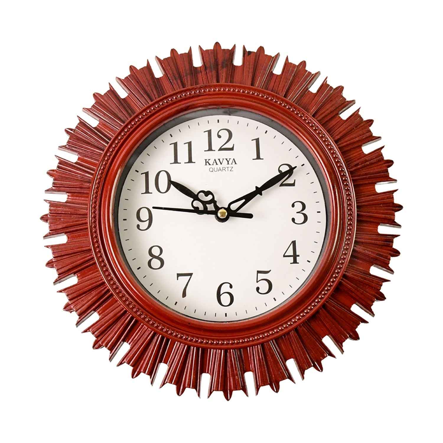 Wooden Look Wall Clock – Silent, Easy-Read for Home | VoltDesk