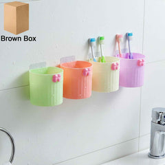 Wall Mounted Toothbrush Holder Set – Space-Saving Bathroom Organizer