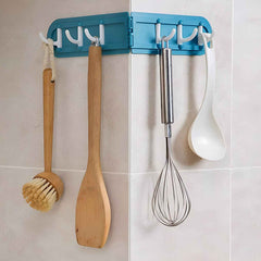 Foldable Rotating Wall-Mounted Hook Rack – Space-Saving Organizer
