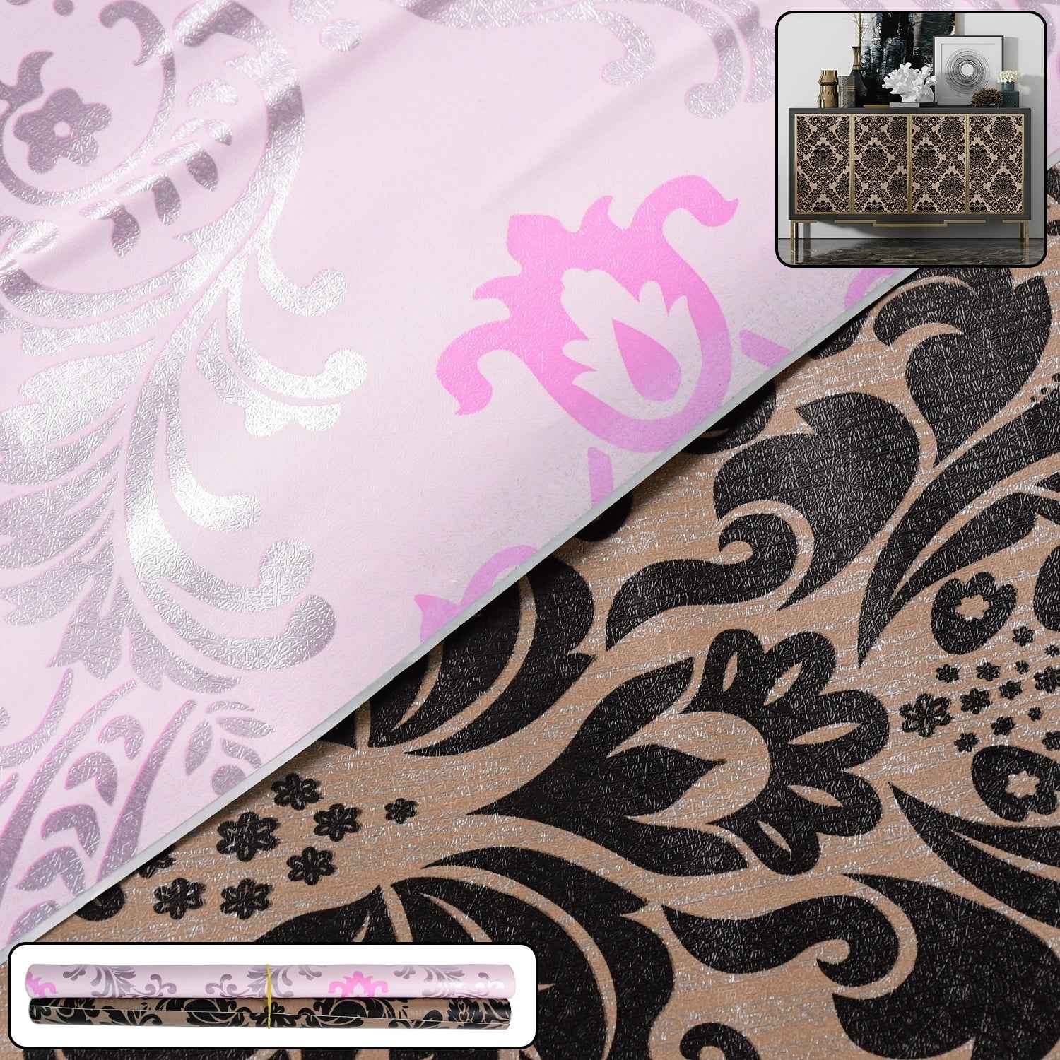 Self-Adhesive Decorative Wallpaper Roll – Waterproof, Easy Peel & Stick