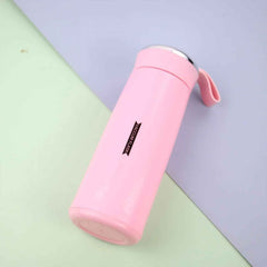 400ml Pink Glass Water Bottle – Leakproof & BPA-Free