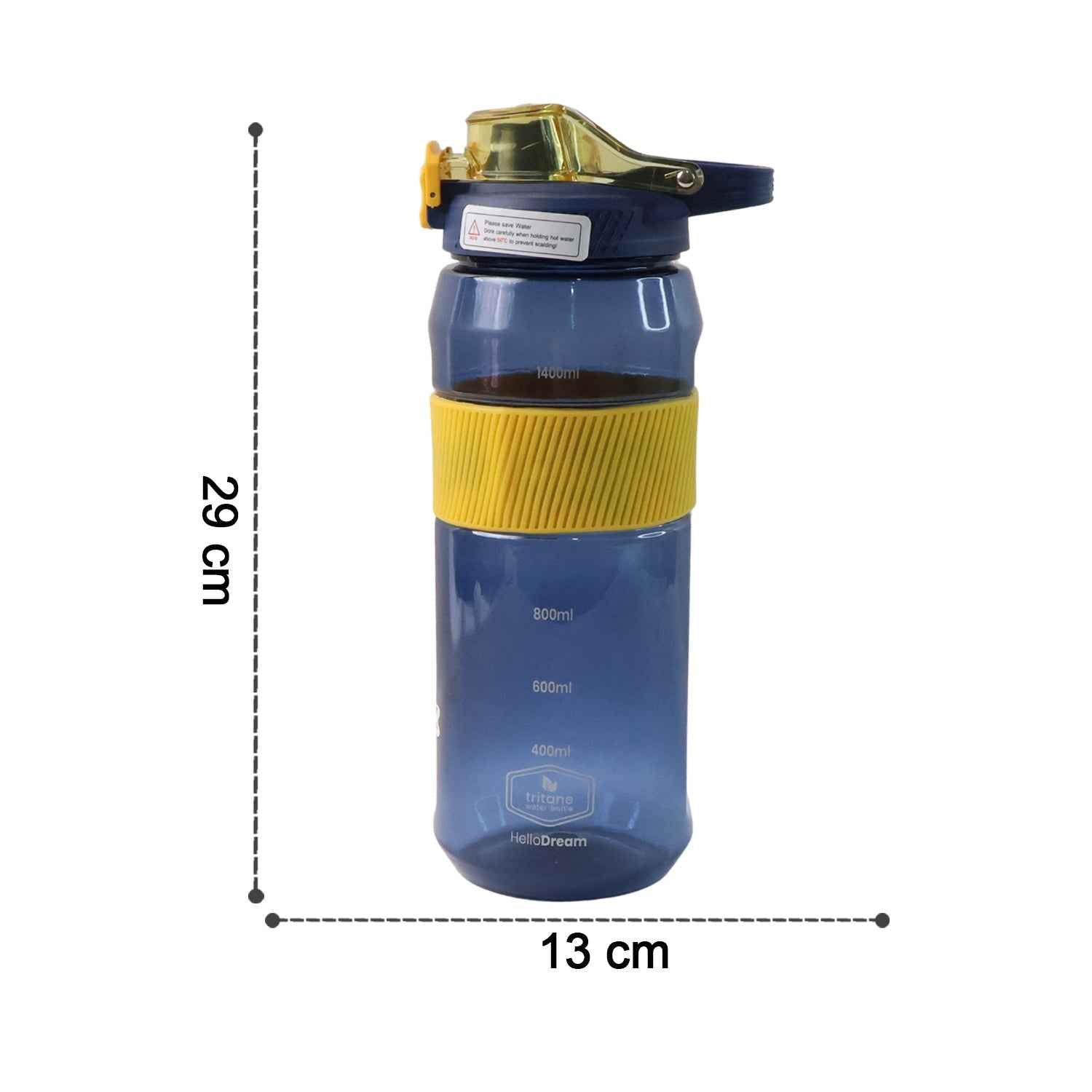Sports Water Bottle 1400ml – Leakproof Flip Lock Lid with Straw