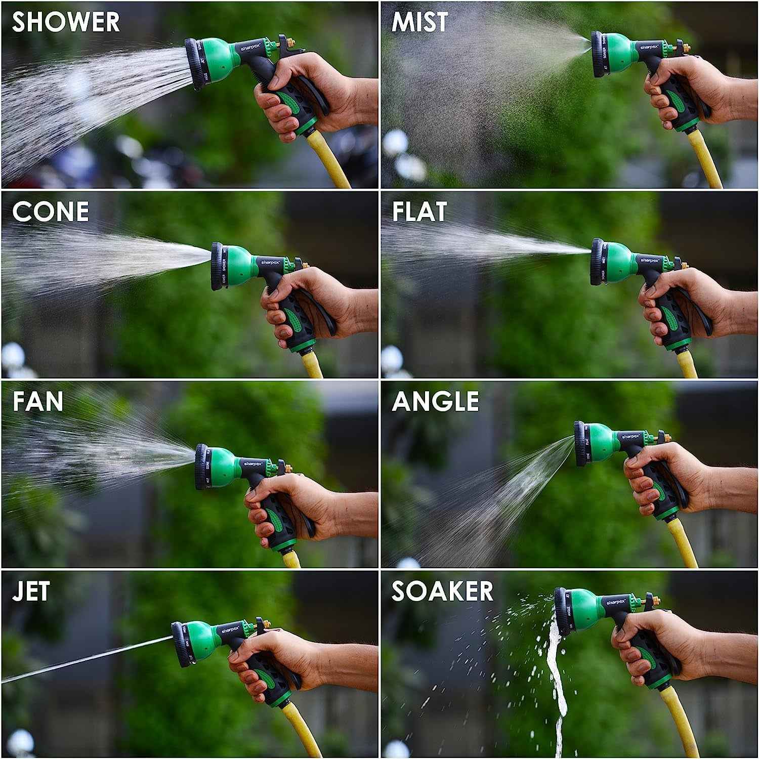 Garden Hose Spray Nozzle – Multi-Pattern Trigger Watering Gun