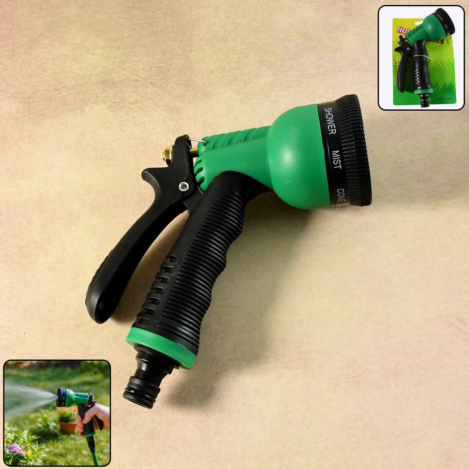 Garden Hose Spray Nozzle – Multi-Pattern Trigger Watering Gun