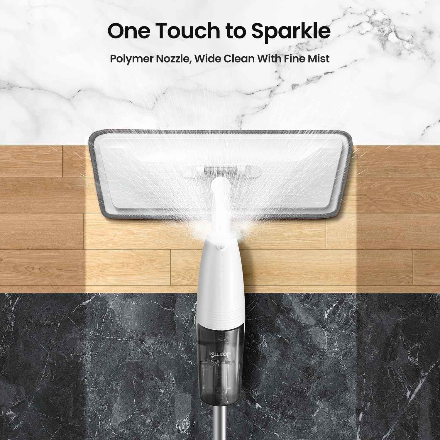 Multipurpose Spray Flat Mop – Easy Handle & Reusable Microfiber Pad