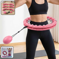 Adjustable Smart Weighted Hula Hoop with Massage Ball for Waist Slimming (1 Pc)