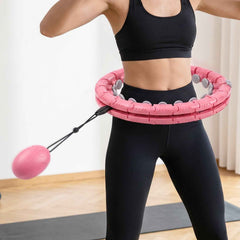 Adjustable Smart Weighted Hula Hoop with Massage Ball for Waist Slimming (1 Pc)