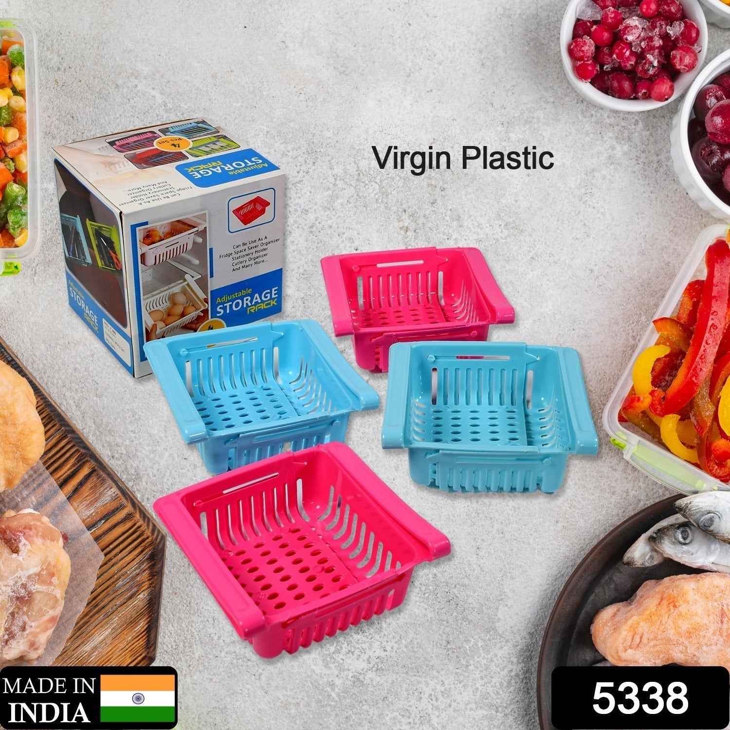Fridge Storage Basket – Adjustable, Unbreakable Set | Organivo