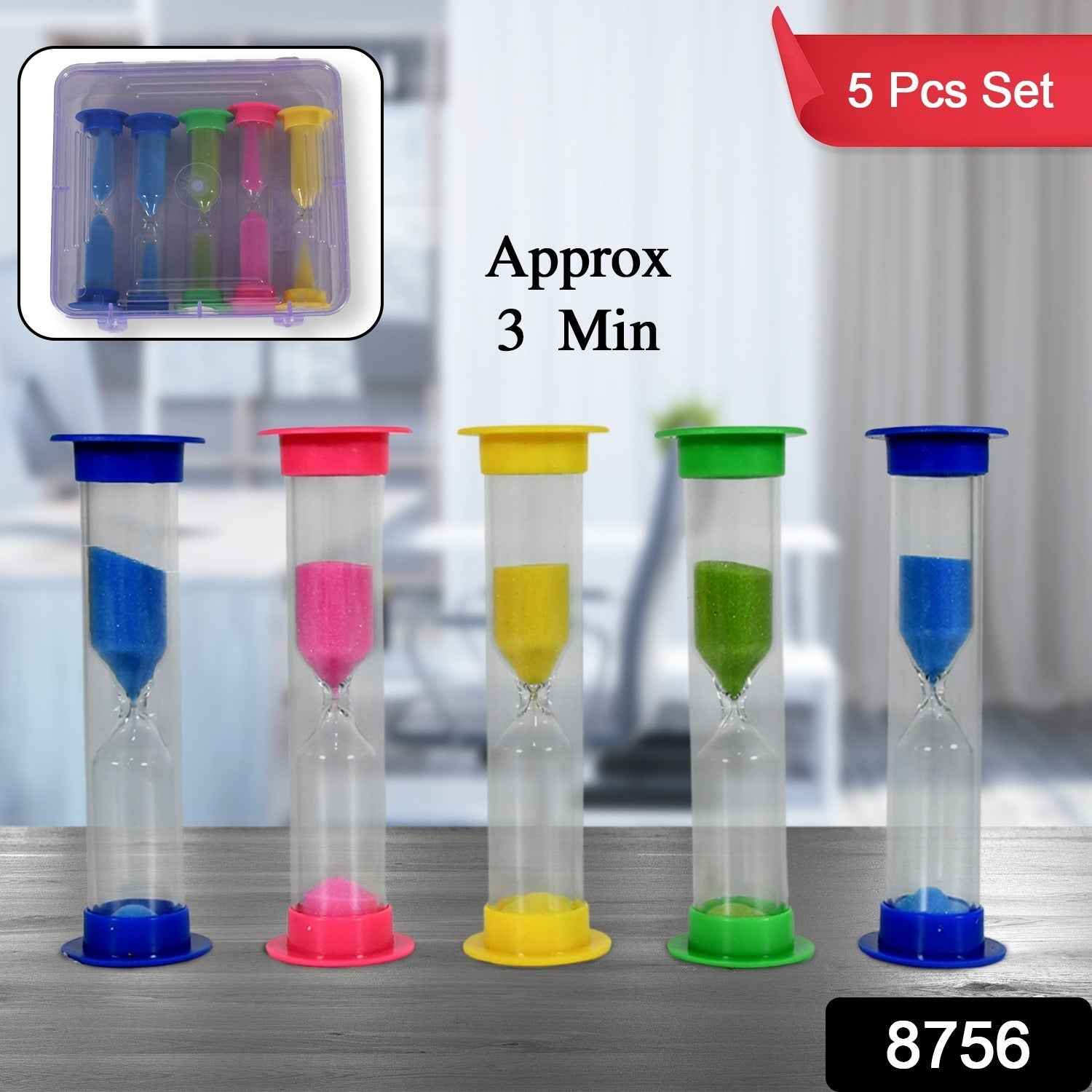 Sand Timer – 3-Minute Plastic Hourglass Set | Inventive Play