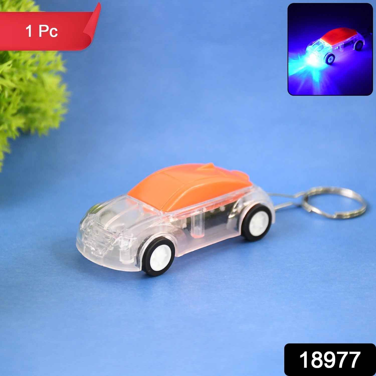 Mini Car LED Keychain Light – Bright Flashing Headlights Toy