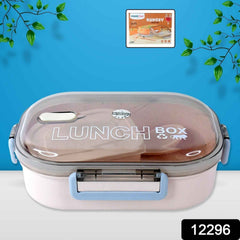 Leak-Proof Lunch Box – 3 Compartments with Spoon