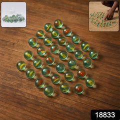 Classic Glass Marbles for Kids – Set of Approx 35 Vibrant Kanchas