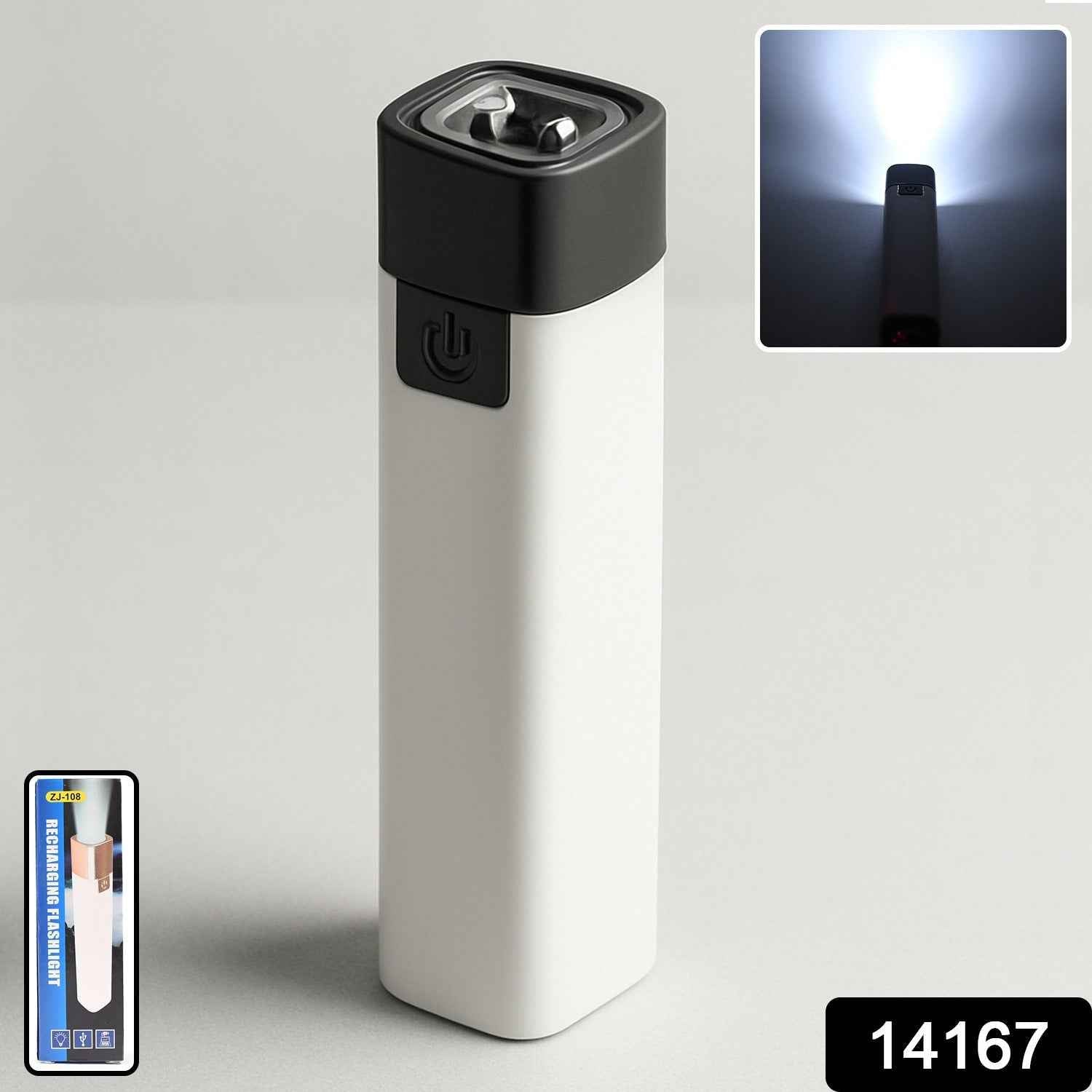 Rechargeable LED Flashlight – Compact USB Touch Control Torch