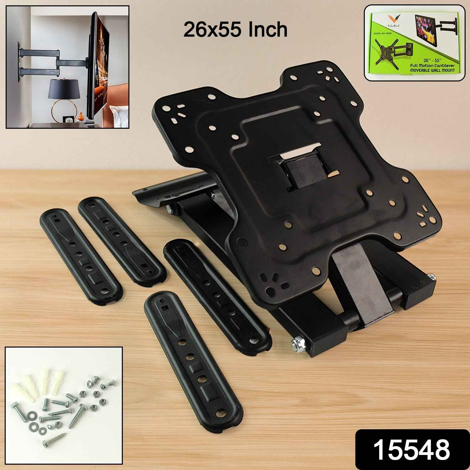 Full Motion TV Wall Mount Bracket – Heavy Duty 26–55 Inch Cantilever