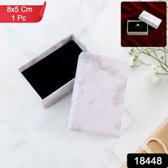 Marble Jewelry Gift Box 8x5 cm – Elegant Velvet Insert