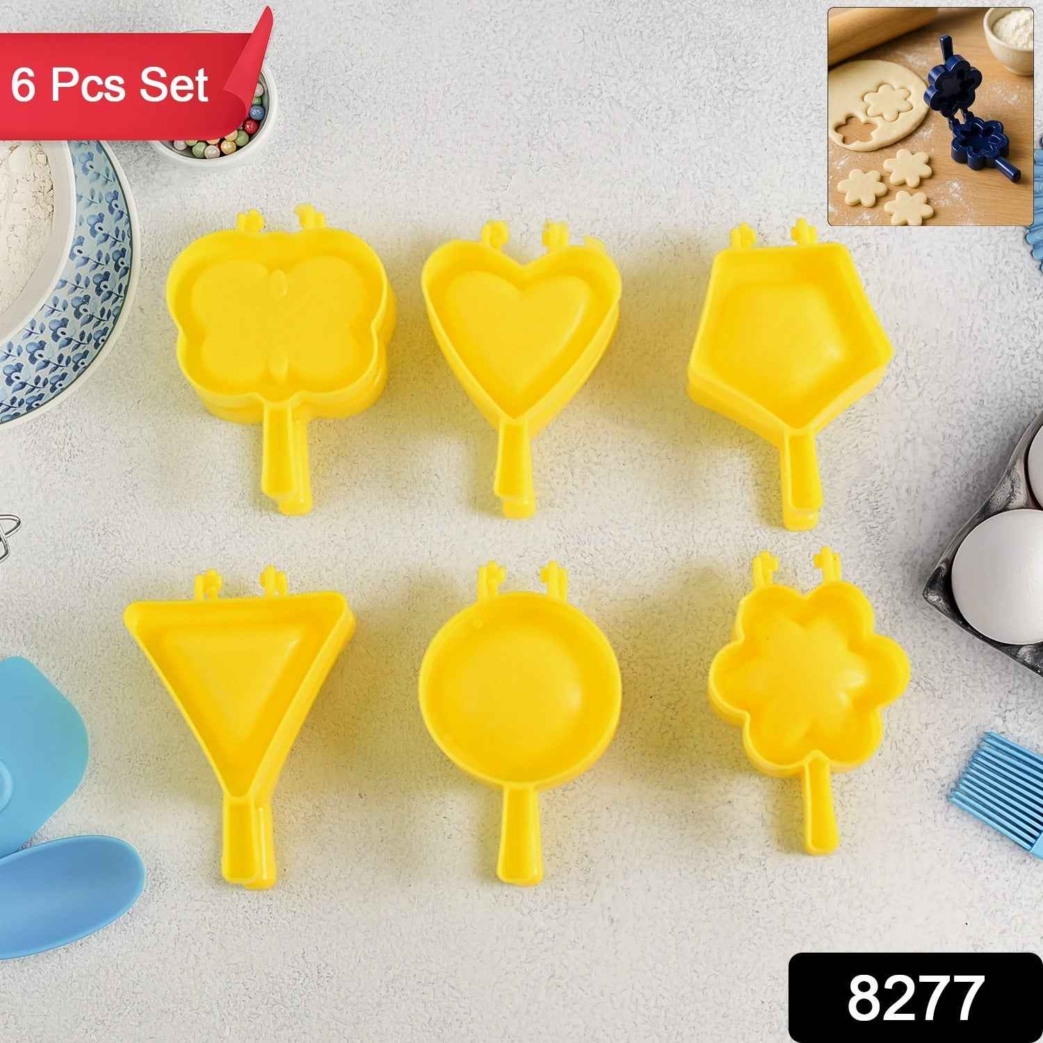 Plastic Cookie Cutter Set – 6-Pc Assorted Baking Moulds