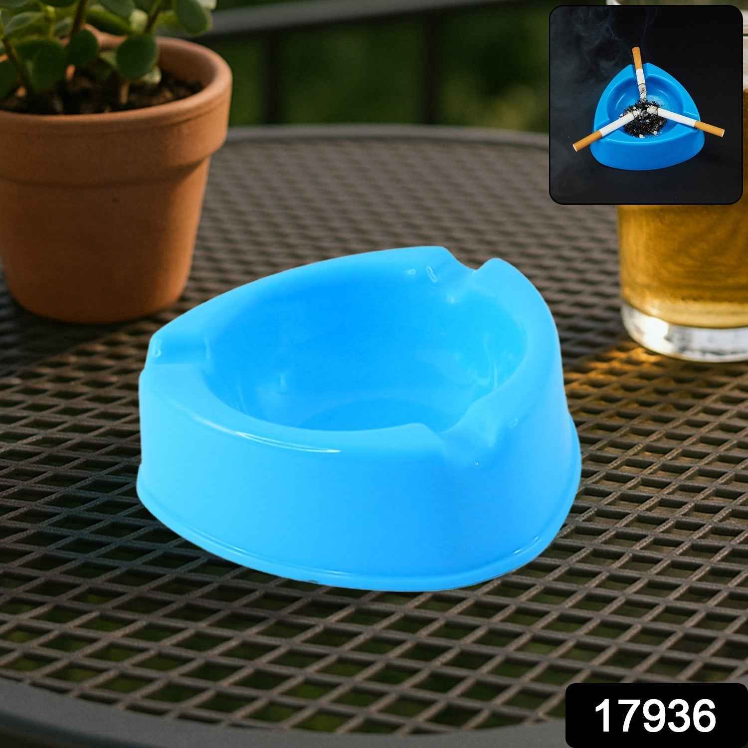 Plastic Ashtray – Heavy Duty, Unbreakable & Heat-Resistant