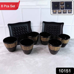 Ceramic Bowl and Cup Set – 8 Pc Dining Collection | Indo Glow