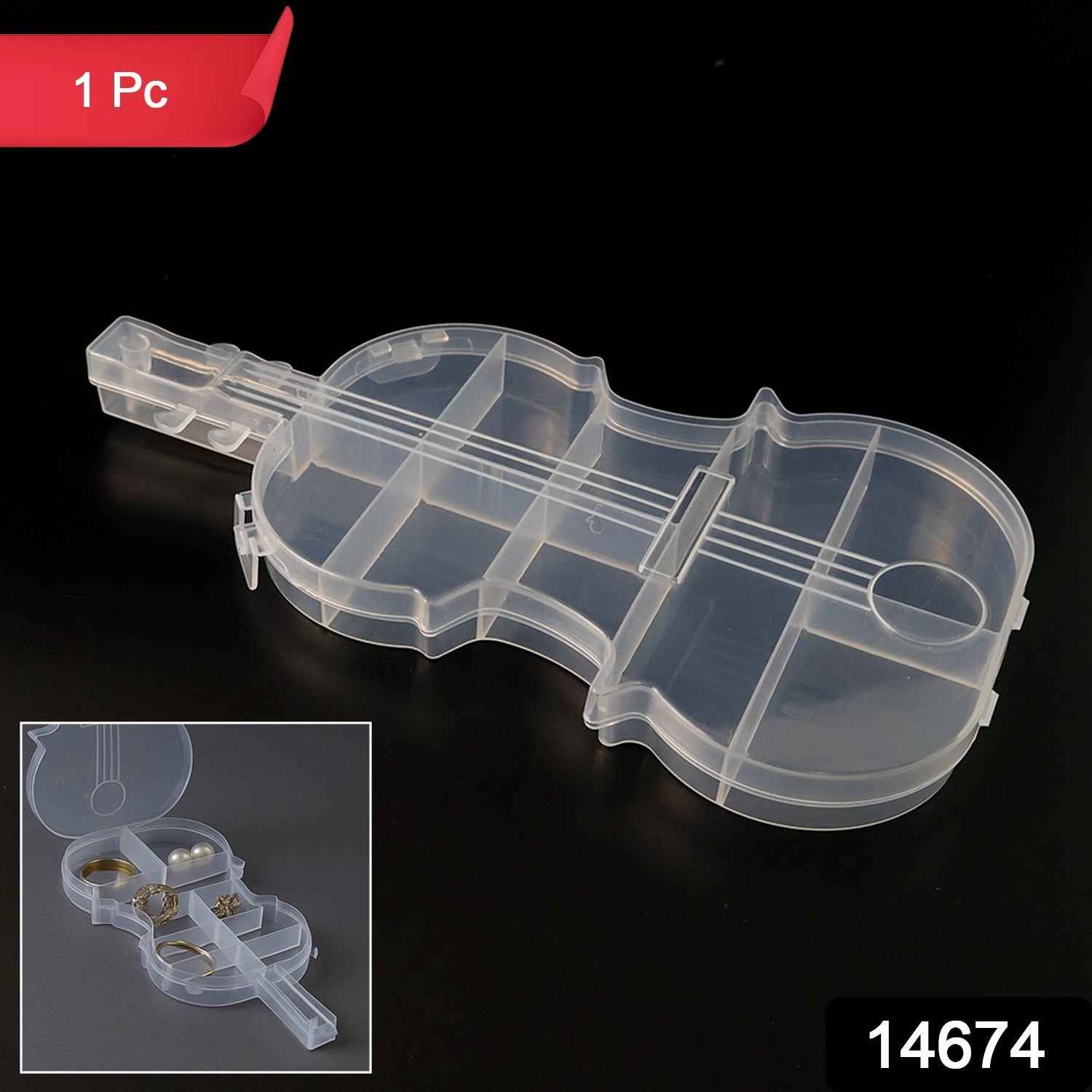 Violin Shape Storage Box – Multi-Compartment Organizer