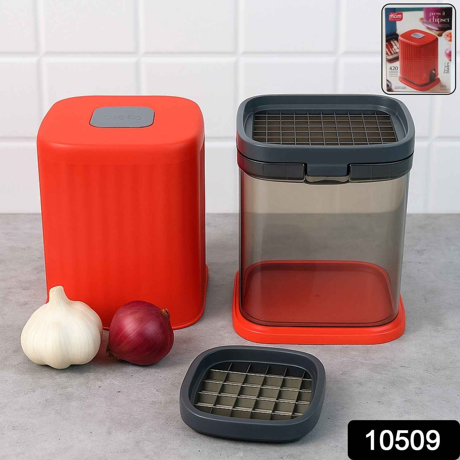 Onion Chopper – Multipurpose Manual Press with Storage Box