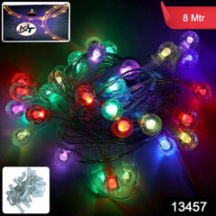 LED Decorative String Lights – 8 Meter Multicolor Bubble Balls