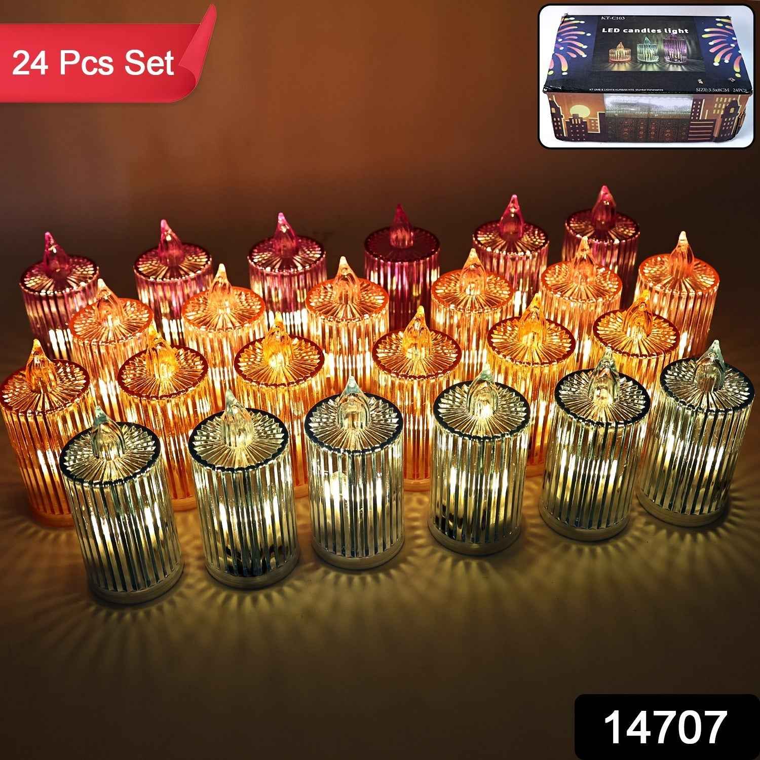LED Flameless Candle Light Set – 24 Pc Decorative Ambiance