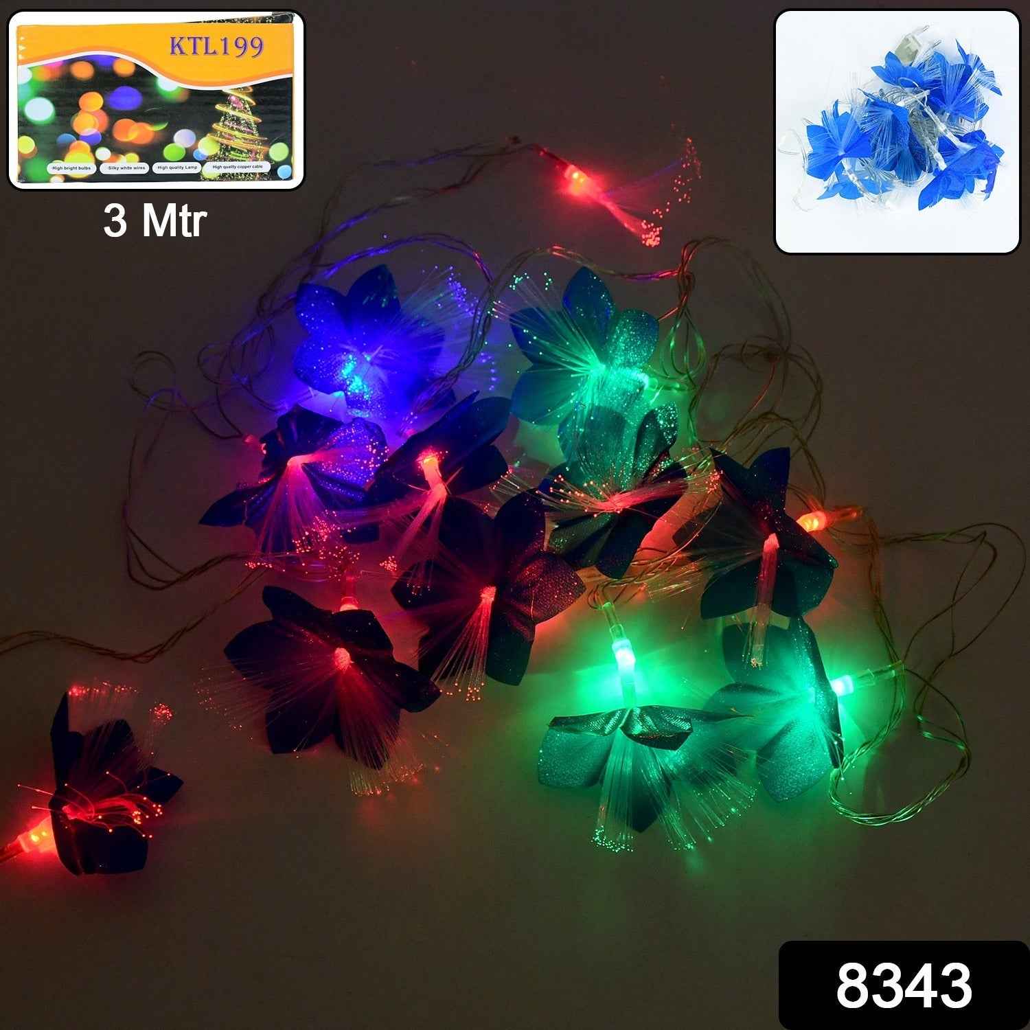 Flower LED String Lights – 3 Meter Multicolor Decorative Lighting