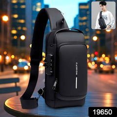 Anti-Theft Crossbody Sling Bag – Secure USB Charging Port