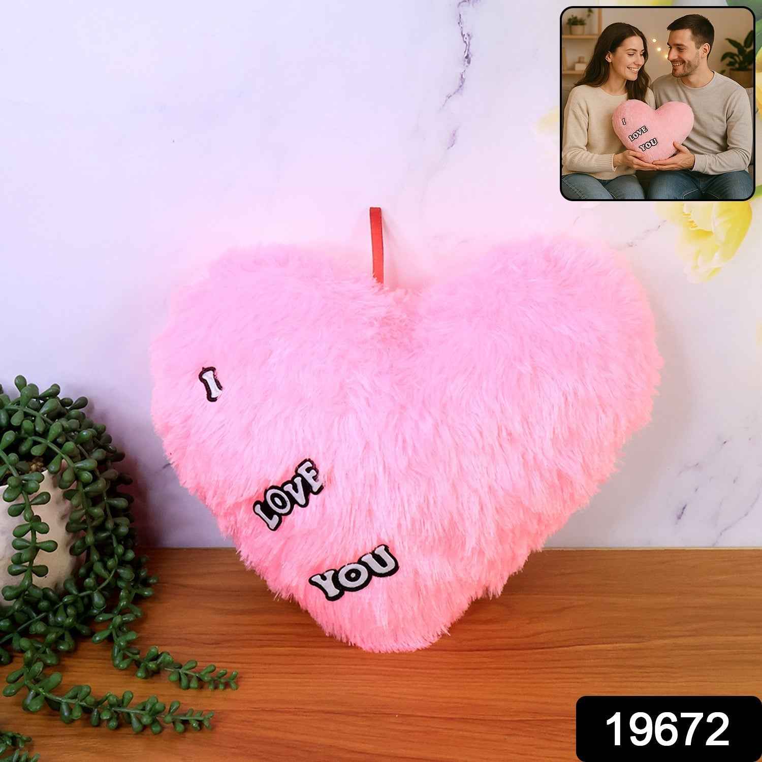 Heart Shape Plush Cushion – Soft & Romantic Love Pillow
