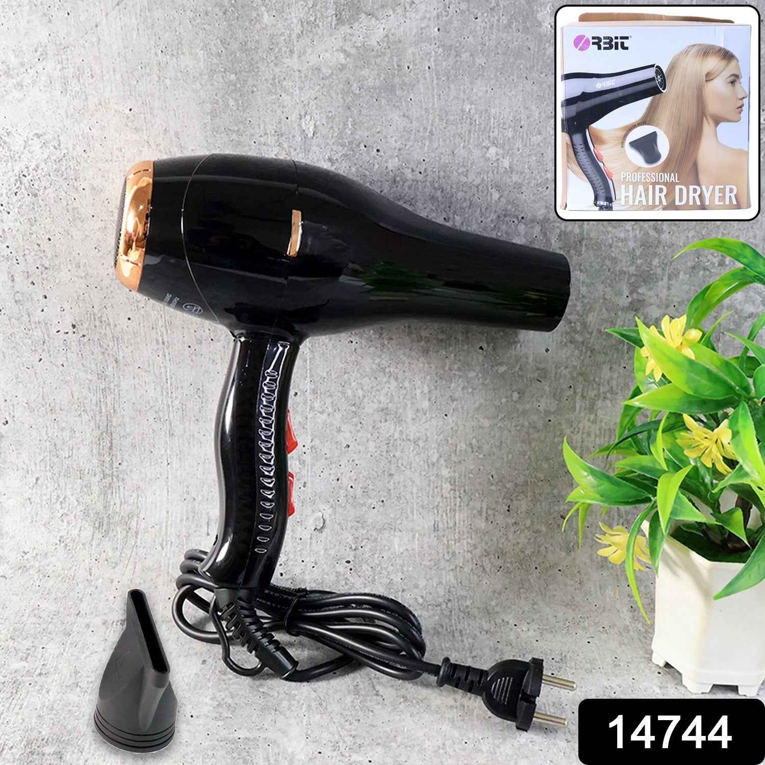 Professional Hair Dryer – Quick Drying with Concentrator Nozzle