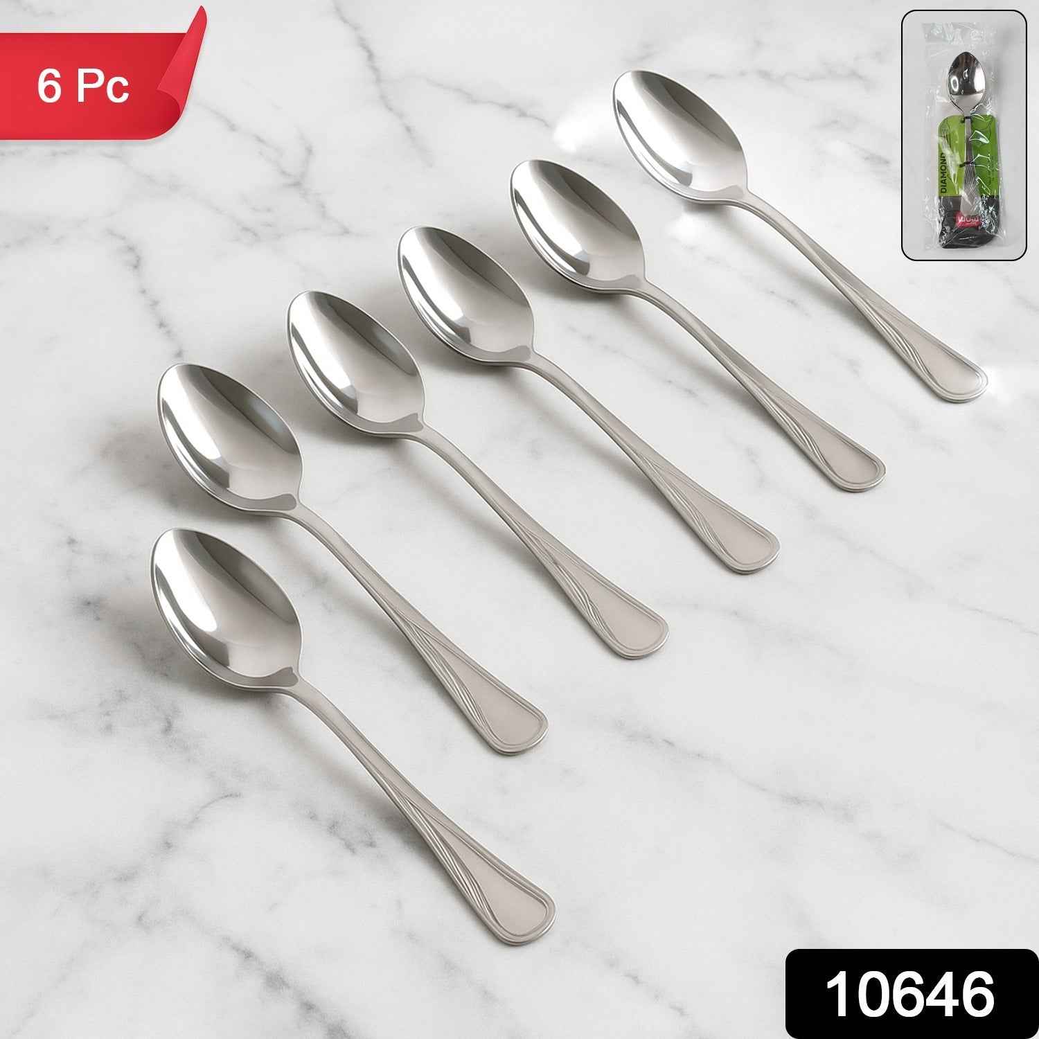 Stainless Steel Dining Spoons – Durable & Ergonomic 6-Piece Set