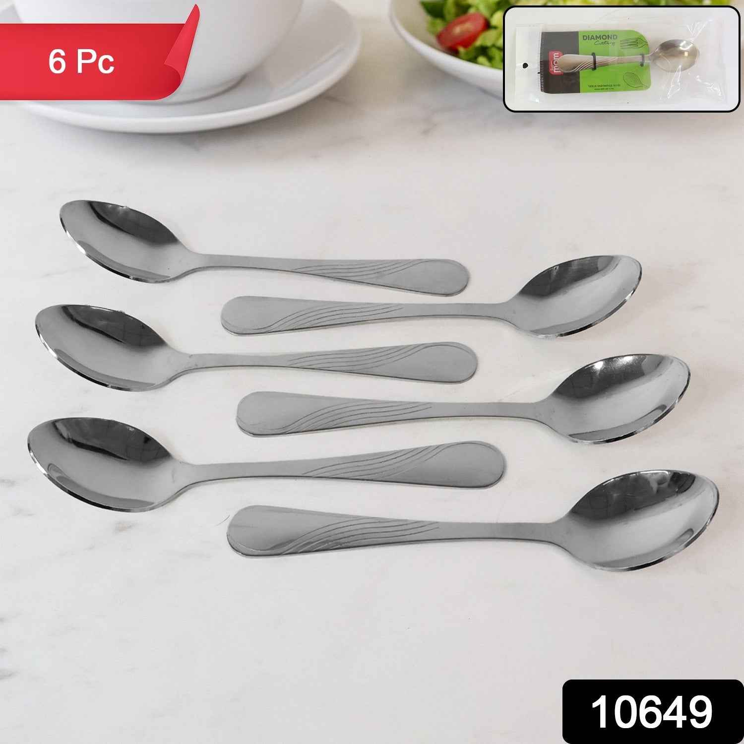 Stainless Steel Dining Spoon Set – Durable 6-Piece Collection