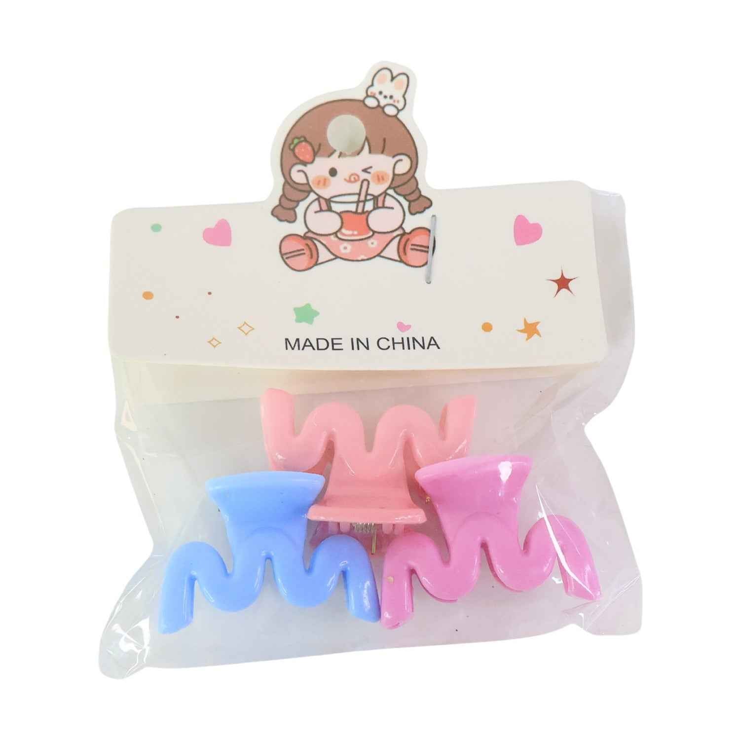 Hair Clips for Girls – Colorful Mini 3-Piece Set | Calm & Curl