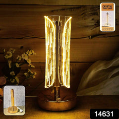 Crystal Table Lamp – Tall Cylinder Shape with USB Charging