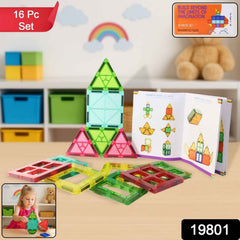 Magnetic Building Tiles – Creative 16-Piece STEM Toy Set