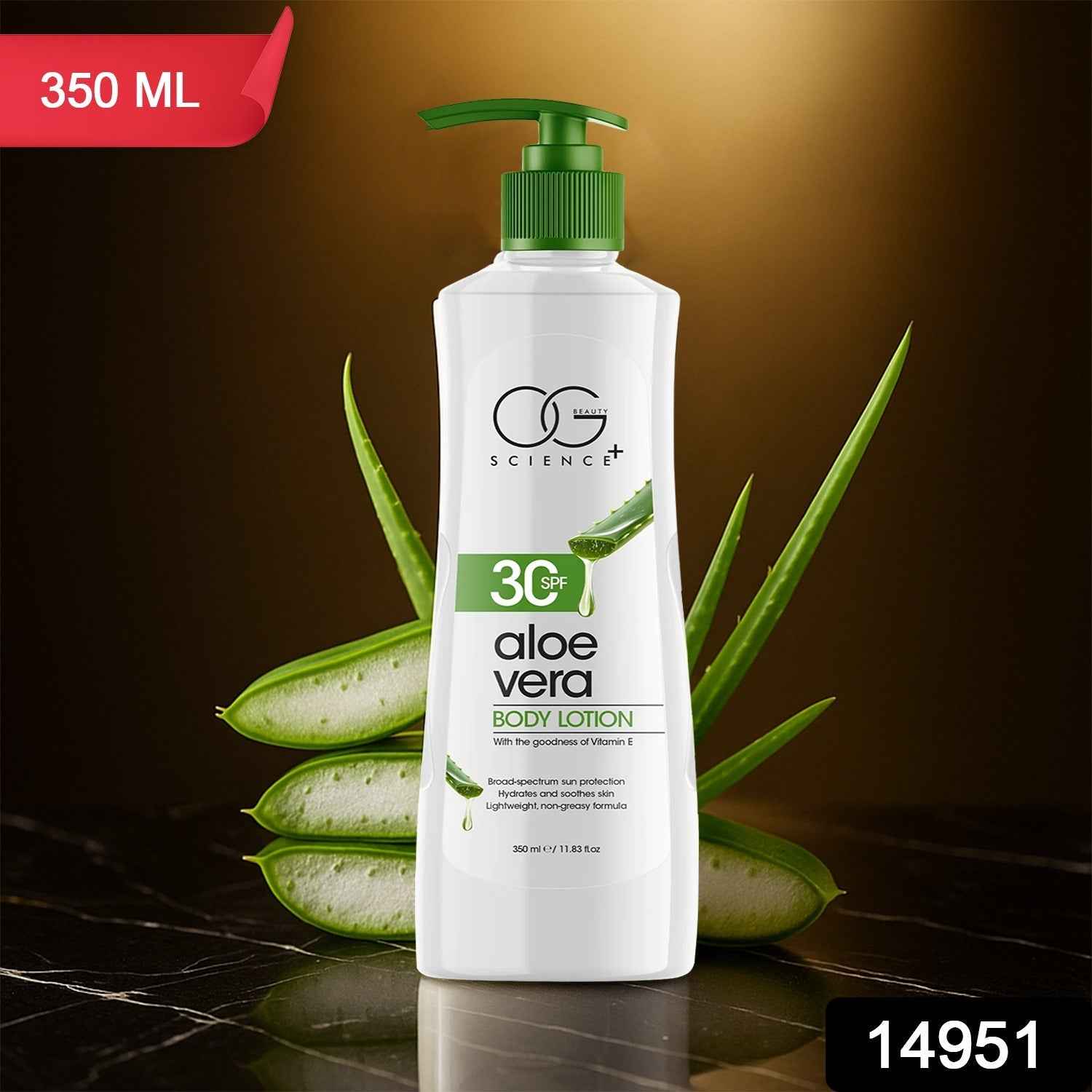 Aloe Vera Body Lotion with SPF 30 – Hydrating & Sun Protecting 350ML