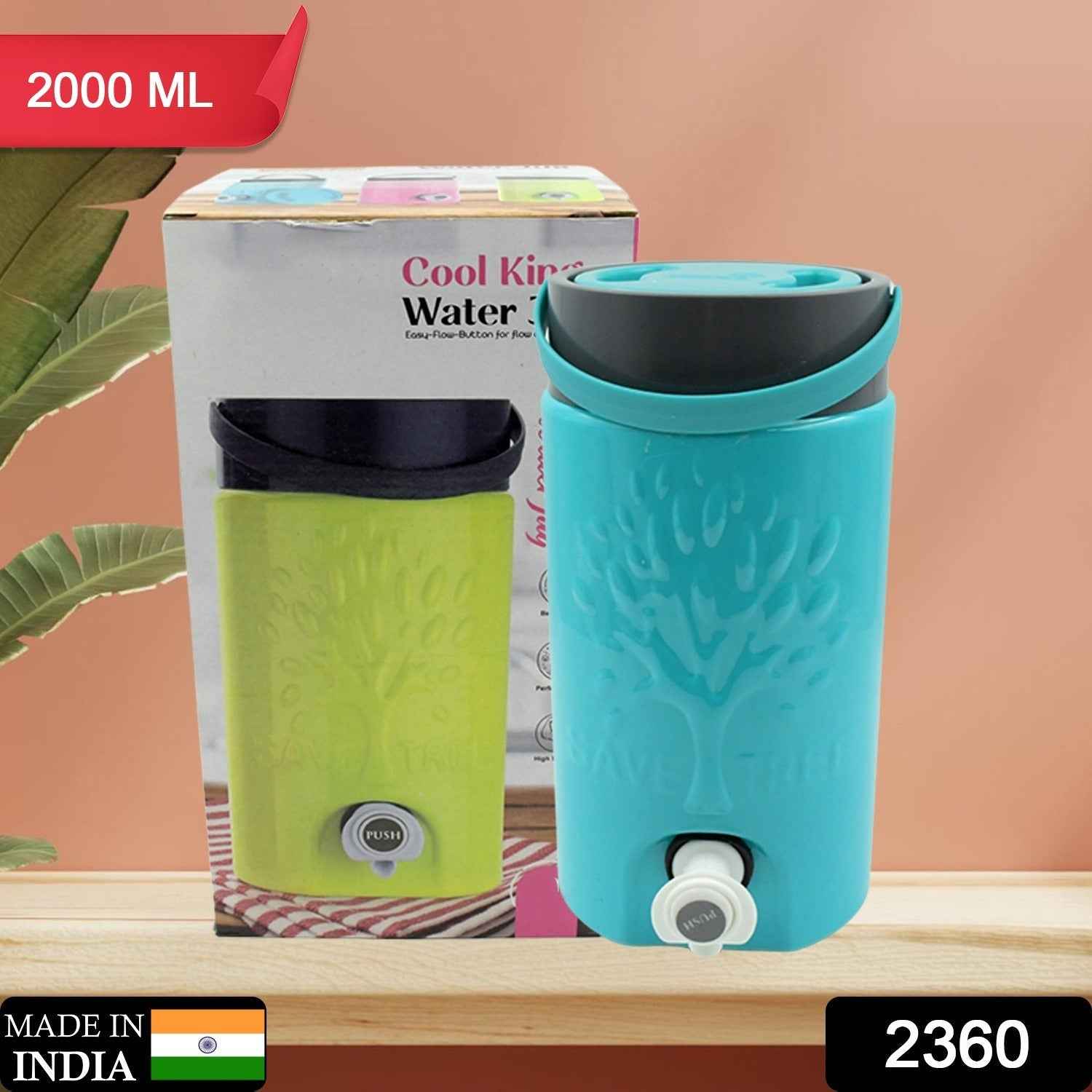 Insulated Water Jug 2000ml – Leakproof, with Tap | nekza