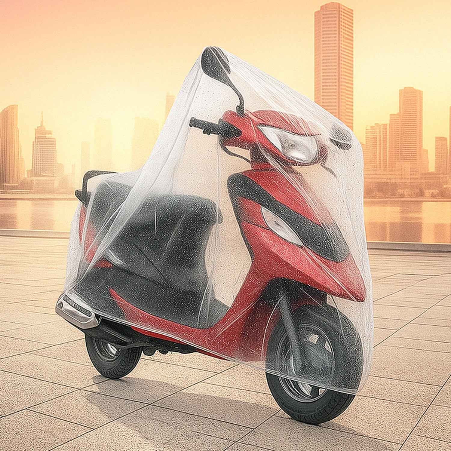 Small Plastic Activa Bike Cover – Waterproof & Dustproof 220 cm