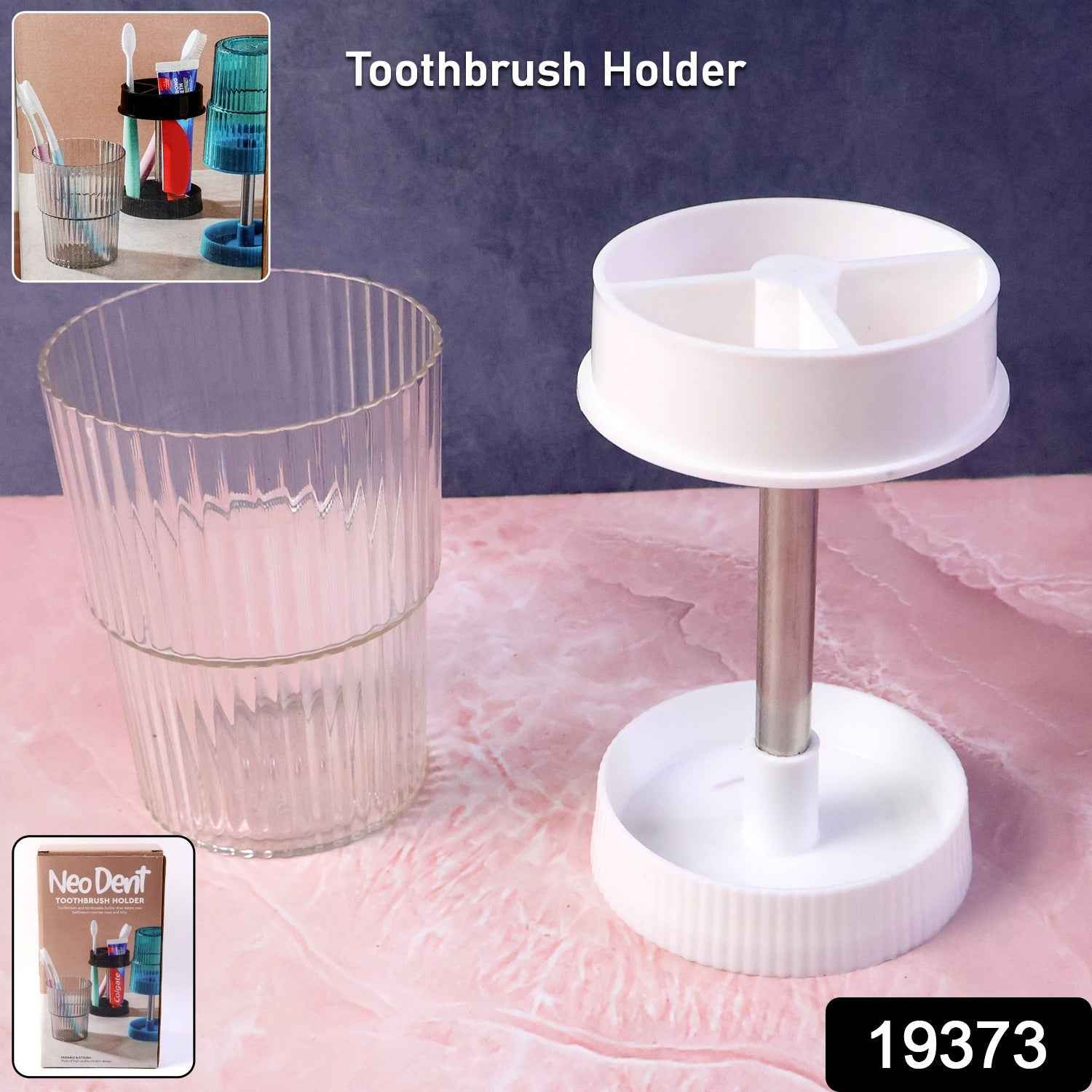 Rotating Toothbrush Holder Stand – Space-Saving Bathroom Organizer