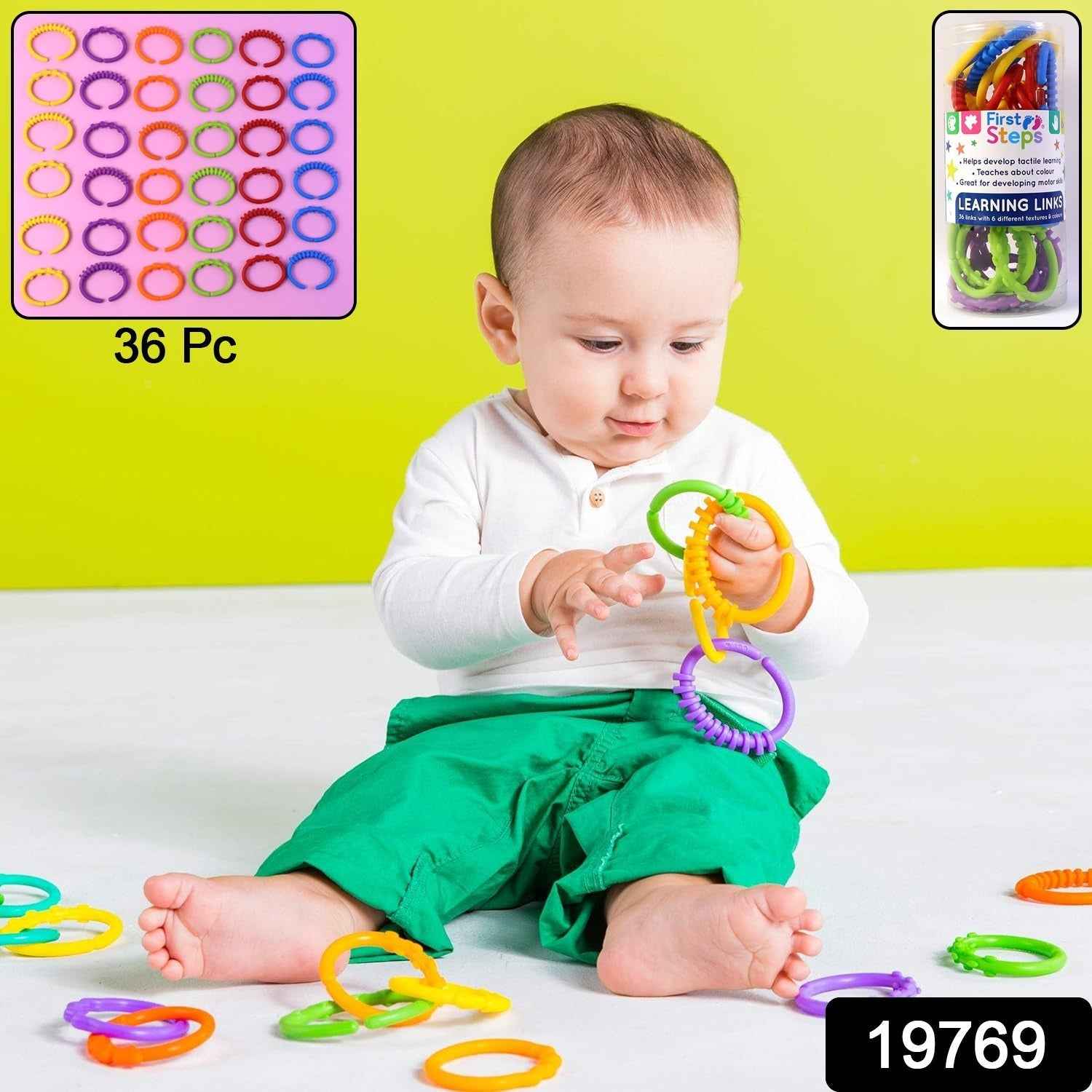 Baby Learning Links – 36 Pc Educational Toy Set for Motor Skills
