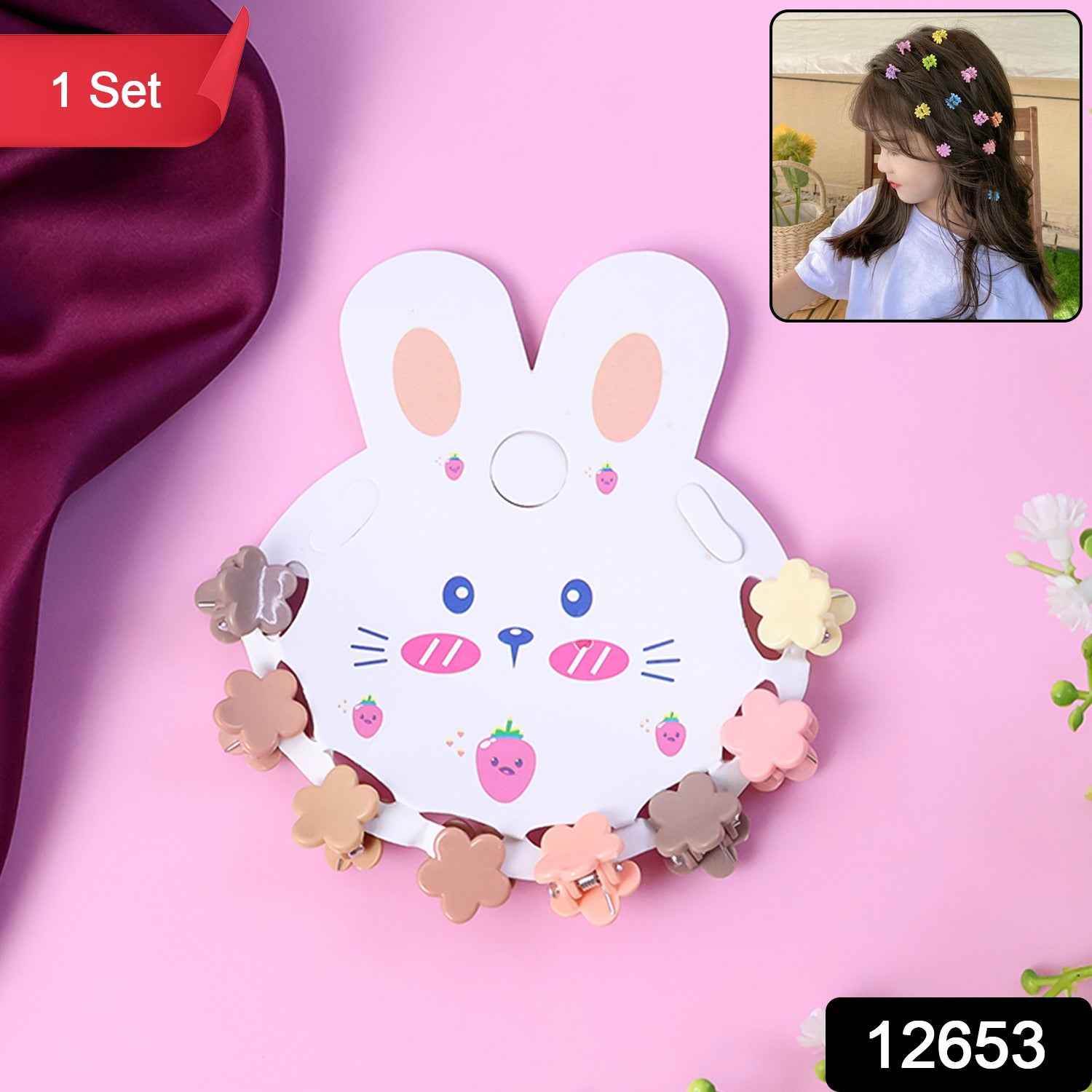 Mini Hair Claw Clips for Kids – Colorful Gentle Hold Set