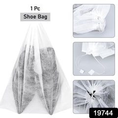 Close-up of durable non-woven fabric shoe storage bag