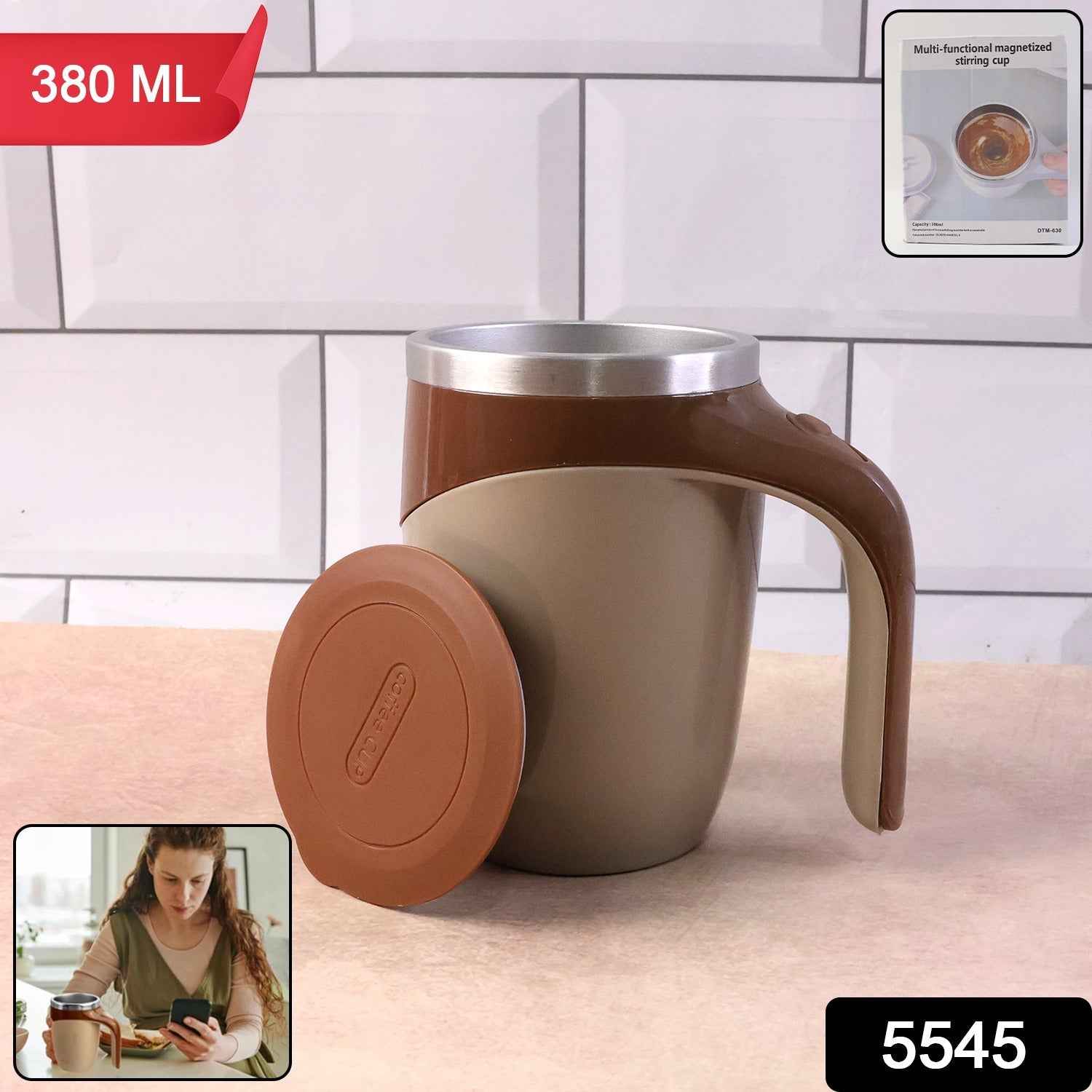 Self-Stirring Coffee Mug – Magnetic Auto-Mix Travel Mug | Mug Wala
