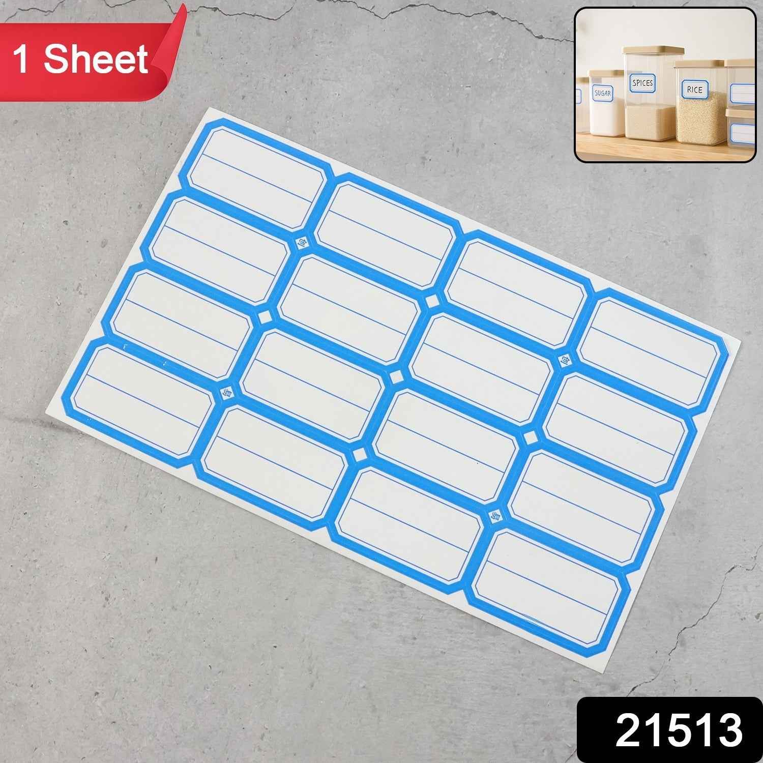 Self-Adhesive Label Stickers – Durable Rectangular Sheets for Organizing