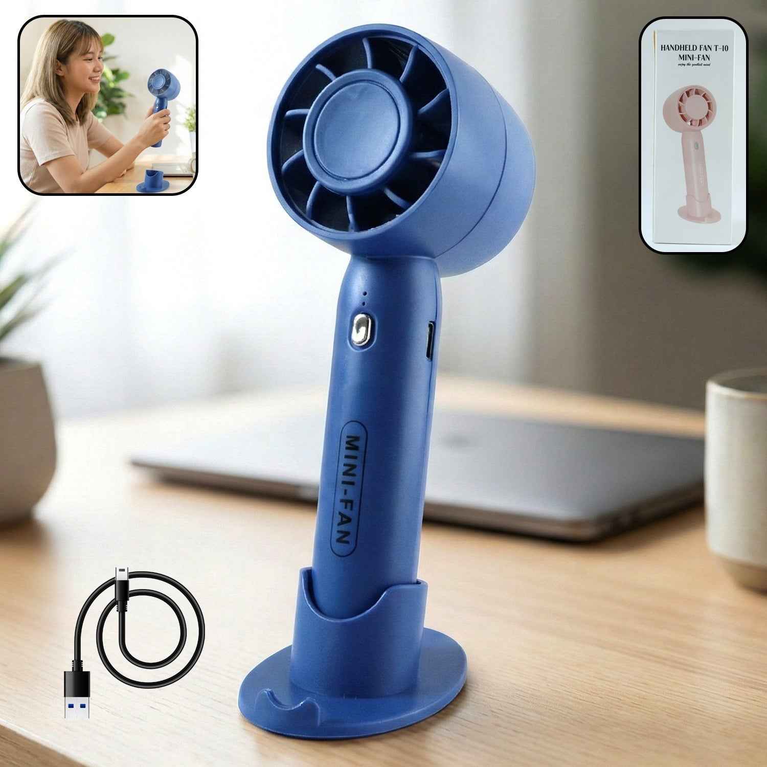 Rechargeable Mini Handheld Fan – Portable Personal Cooling