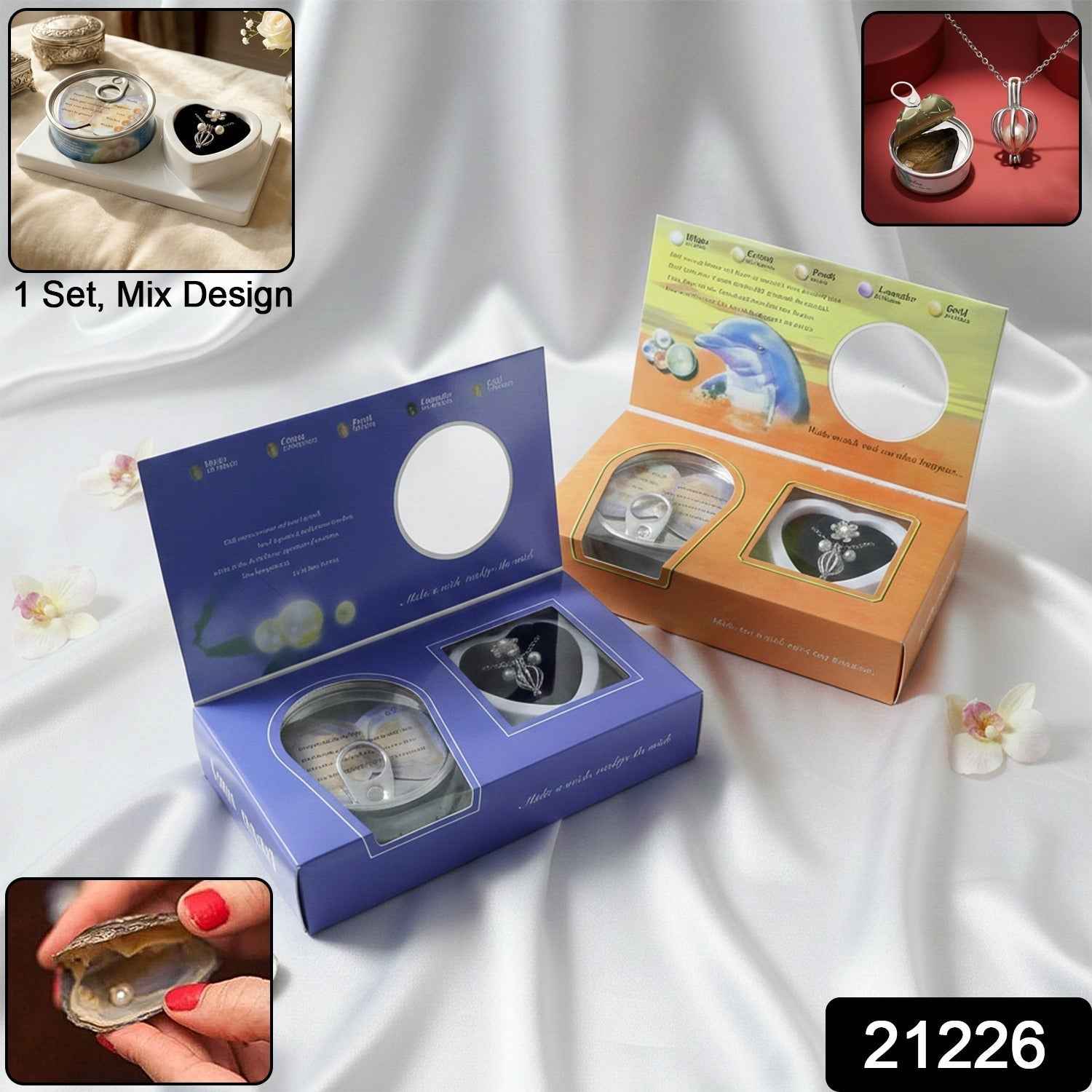 Pearl Necklace Gift Set – Elegant Heart Box & Inspirational Card