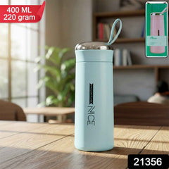 Glass Water Bottle – 400 ML Leak Proof Reusable Design
