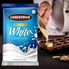 White Compound Chocolate – Premium 500gm Slab | Chocotown